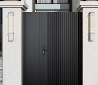Portail de luxe électrique en alliage d'aluminium thermolaqué, design populaire, clôture pour animaux, dimensions personnalisables pour maisons