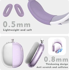 Funda Protectora Personalizada de 3 Piezas con Purpurina, de Silicona de Grado Alimenticio, Ecológica y Antiarañazos para <span class=keywords><strong>AirPods</strong></span> Max, Producto para el Hogar - Product Image 6