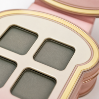 Palette de maquillage Leabon Bread en forme de pain grillé, rose doré, 4 teintes, boîte en carton cosmétique pour cadeau de maquillage, vente en gros, direct usine