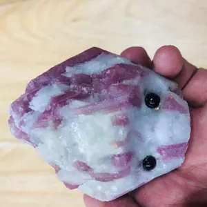 Lovely Raw Stone Hand Carved Pink Tourmaline Crystal Hedgehog Amethyst
