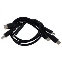 Câble Type-C double tête TPC 60W à charge rapide 0,3m noir