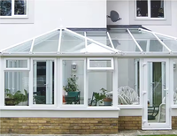 Pavillon de jardin triangulaire personnalisé en aluminium étanche, design européen, avec double vitrage trempé pour villa extérieure