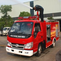 Truk Pemadam Kebakaran Mini Dongfeng 4x2 Diesel dengan Tangki Air 1500L, Truk Pemadam Kebakaran Ringan, Kendaraan Pemadam Kebakaran Kota Kecil