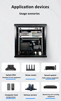Système de refroidissement de conception bon marché demi-hauteur 7u 8u 19 "support de serveur d'armoire à montage mural vertical pour batteries