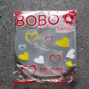 Sıcak satış 18/24/36 inç Pe/Pvc şeffaf Bobo balon temizle yuvarlak Bobo plastik kabarcık balon için parti dekor