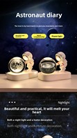 Lampe de nuit créative astronaute avec boule de cristal ciel étoilé, lampe d'ambiance décorative lumineuse de bureau, ornement personnalisé