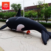 Baleine géante gonflable de 7M, baleine dauphin gonflable publicitaire