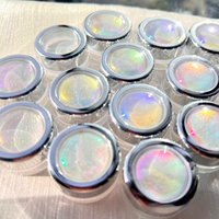 Poudre exclusive pour nail art effet lune néon ultra-brillant, haute luminosité, miroir fin polarisé, motif étoiles aurore féerique