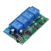 Fifine — décodeur de Signal à 4 canaux AD22B04, appareil MT8870 DTMF, Module de relais de télécommande 12V DC, pour PLC maison intelligente avec câble 3.5mm
