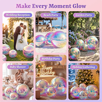 Sphère miroir gonflable géante irisée, ballon réfléchissant brillant pour la décoration de mariages et d'événements commerciaux