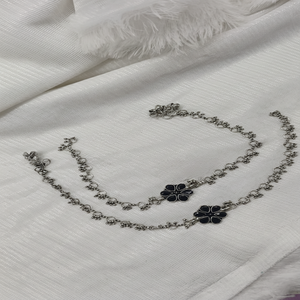 Elegant German Silver <b>Anklet</b> with Monalisa Stone Antique Finish Ethnic Payal <b>for</b> <b>Women</b> & Girls Ideal <b>For</b> Festive & Casual Wear - Product Image 1