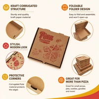 Kotak Kemasan Pizza Custom Cetak Warna Penuh Murah Pabrik, Ukuran 12, 16, 18 Inch, Kotak Pizza Bergelombang