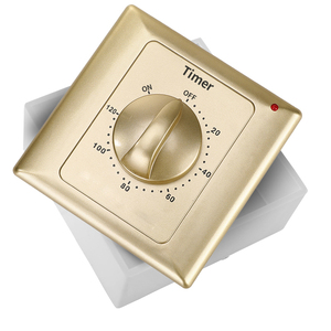 Temporizador Mecánico Dorado CXZTCL de <span class=keywords><strong>30</strong></span> Minutos, Temporizador de Cuenta Regresiva con Resorte para Ahorro de Energía, para Lámpara, Bomba, Tipo de Pared, Electromecánico - Product Image 2