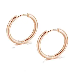 Huggie Earrings Simple Designs Jewelry Models Woman Pictures of Small Rose Gold Gift Trendy Popular Hoop Earrings