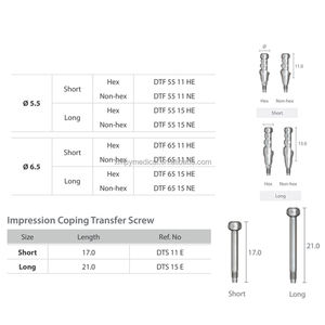 Sistem OEM Dentium Kompatibel Titanium Closed Tray Impression Transfer Coping Multi-Unit Implan Gigi Korea - Product Image 2