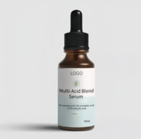 Sérum Doux Exfoliant Chimique Tri-Acide avec Complexe Multi-Acides AHA BHA PHA Solution Équilibrante Hydra pour Peaux Grasses et Acnéiques