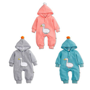 ชุดรอมเปอร์เด็กทารกฤดูหนาวขายส่งจาก Google Baby Shops สีพื้น แขนยาว ลายเป็ดน่ารัก - Product Image 1