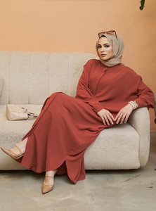 Abito lungo musulmano Abaya Jilbab Kaftan da donna abito lungo islamico Dubai abito semplice abito stile africano abito turco sudest Asia <span class=keywords><strong>vestiti</strong></span> - Product Image 4