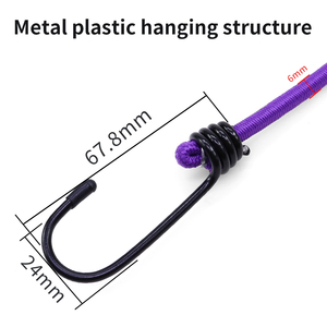 Ithal kauçuk lateks 6mm elastik ayarlanabilir kauçuk Bungee kordon bagaj askıları Bungee kordon ile Metal plastik kaplı kancalar - Product Image 5