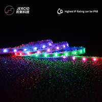 Bande LED RGBW sans pilote étanche JERCIO - Rouleau de 5m, 5-12-24V, pour intérieur/extérieur, rétroéclairage TV/meuble et éclairage paysager