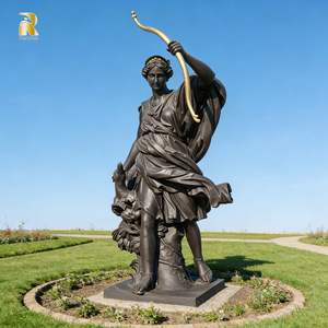 Statue en bronze grandeur nature de la déesse Artemis Diana, sculpture métallique grecque de la déesse chasseuse, personnalisable pour jardin extérieur, parc - Product Image 2