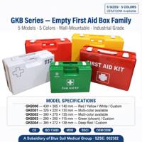 Boîte de premiers secours vide en plastique ABS vert durable de classe II avec séparateurs personnalisables pour le stockage industriel d'urgence - Vente en gros