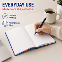 Carnet A5 personnalisable de qualité supérieure, couverture rigide en PU, papier vierge, finition mate, idéal pour journalisation quotidienne, études et travail