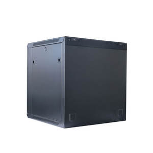 Gabinete de pared de 19 pulgadas RAL9004 RAL9005 negro de alta calidad 12U 600x600mm con orificios de ventilación y cerraduras con manija - Product Image 2