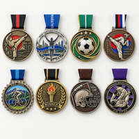 Médaille de Club en Gros en Alliage de Zinc pour Tennis, Golf, Pickleball – Médaille d'Récompense Or Antique Multi-Sports – Fournisseur Personnalisé pour Tournois et Événements