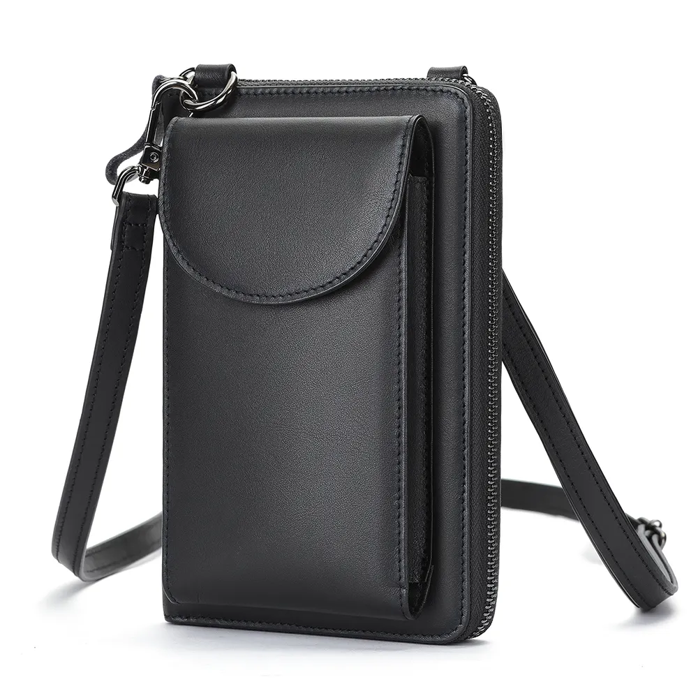 MARRANT Multi-function Men Cell Phone Purse Crossbody Shoulder Bag Leather Men's Clutch Bag Genuine Leather Shoulder Bag