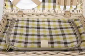 6 Person Folding Drink Holder Insulated Wholesale Picnic Wicker Basket For Cloth - Product Image 3