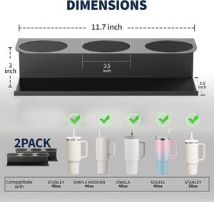 Support de rangement magnétique robuste pour bouteilles d'eau, tasses et gobelets, organisateur d'étagère pour réfrigérateur Stanley Cup - Product Image 5