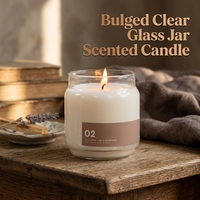 Bougie parfumée en cire de soja naturelle, grand pot en verre, parfum caramel, longue durée de combustion, pour la décoration intérieure du salon.
