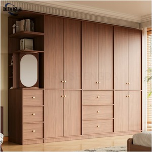Jinruishengda Nuevo <span class=keywords><strong>Armario</strong></span> Minimalista de Bambú con Puertas Batientes y Cajones, Conjunto de Almacenamiento de Lujo Ligero de Gran Capacidad para Dormitorio - Product Image 1