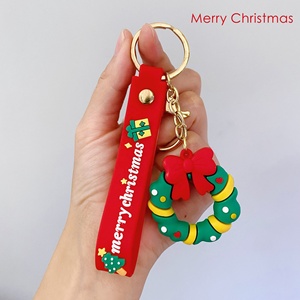 Sản Phẩm Mới 3D Phim Hoạt Hình Giáng Sinh Keychain Santa Claus Snowman Keychain PVC Cây Giáng Sinh Treo Quà Tặng Bán Buôn - Product Image 4