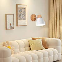 Macaron Applique Murale Moderne en Métal Douille E27 Base en Bois pour Chambre d'Enfant Décoration Applique Murale Luminaire Restaurant Allée Balcon