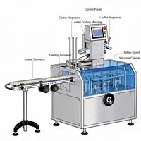 Machine d'emballage de sérums cosmétiques haute vitesse BFH-120 avec chargement de plateau interne et plieuse de prospectus