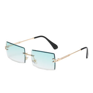 Kingseven-lunettes de soleil Vintage pour femmes et hommes, verres solaires, petit cadre carré sans bords, rectangles, dames, ombres, <span class=keywords><strong>2022</strong></span> - Product Image 6
