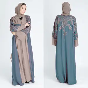 Groothandel In Uk Borka Moslim Abaya Vrouwen Dubai Abaya Maxi Muslimah Jurk Lange Mouw Emiraten