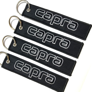 Porte-clés avec logo personnalisé Porte-clés brodé Porte-clés personnalisé Tissu tissé Étiquette de marque Lanière courte Porte-clés brodé - Product Image 2