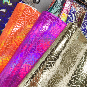 30*135cm Metallic Holographic Broken Mirror Embossed PU Faux <strong>Leather</strong> Fabric Synthetic <strong>Leather</strong> <strong>for</strong> Shoe/Bag/Handbag/<strong>DIY</strong> - Product Image 3