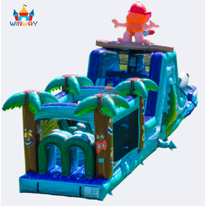 Tùy chỉnh <span class=keywords><strong>Inflatable</strong></span> PVC ti ki t O vi của cuộc phiêu lưu trở ngại khóa học với Slide & Hồ bơi cho thuê - Product Image 2