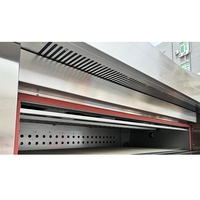Four à gaz à 2 niveaux et 4 plateaux 400x600mm avec système vapeur et pierre à cuire en lave, four de boulangerie domestique avec étagère