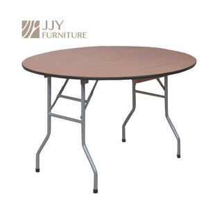 JJY-ZDZ-F002 Deluxe 48in Round Banquet <strong>Folding</strong> <strong>Table</strong> <strong>with</strong> Solid Wood Finish for Weddings and Events - Product Image 1