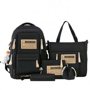 Wholesale Girls Geometric Zipper School <b>Backpack</b> with USB 20-36L Large Capacity Canvas for High School & Primary Students - Product Image 6