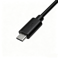 Cable de Alimentación Micro USB Macho, Cable de Extensión Largo de 24AWG y 2 Metros para Luz LED de Gabinete, Cable de Conexión de Alcance Extendido, Cámara IP