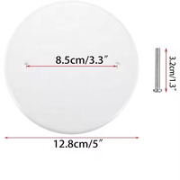 Acier enduit de poudre blanche de CETL 8 po. Couvercle de plafond vierge de 5 "de diamètre couvercle de boîte de ventilateur de plafond blanc rond pour boîtier électrique de 4"