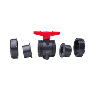 Válvula <span class=keywords><strong>de</strong></span> Bola <span class=keywords><strong>de</strong></span> Doble Unión <span class=keywords><strong>de</strong></span> UPVC OEM PN10 DN15-DN100, Válvula <span class=keywords><strong>de</strong></span> Unión Verdadera <span class=keywords><strong>de</strong></span> Plástico <span class=keywords><strong>con</strong></span> Conexión por Enchufe, Cierre Manual, Control <span class=keywords><strong>de</strong></span> Flujo para Agua, Aceite y <span class=keywords><strong>Gas</strong></span> - Product Image 2