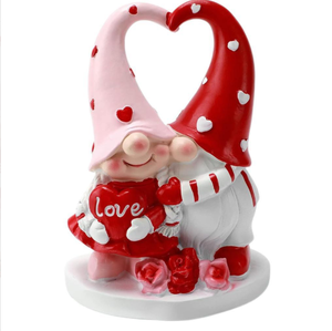 Gnomi di San Valentino Dipinti a Mano, Statuette Decorative per Casa, Ornamenti da Tavolo, Dolci Regali di San Valentino per Lei - Product Image 2
