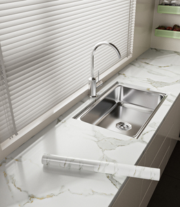 สติ๊กเกอร์ติดผนังลายเรขาคณิตสีขาวเงา <span class=keywords><strong>ORON</strong></span> แบบลอกติดได้ กันน้ำ สำหรับตู้ครัว รับประกัน 1 ปี - Product Image 5